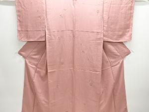 未使用品　花丸文様一つ紋小紋着物